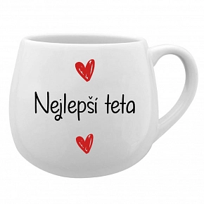 HRNČEK Najlepšia teta - biely keramický hrnček 300 ml