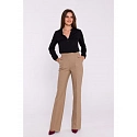 Nohavice Bootcut S371 svetlo hnedé - Stylove