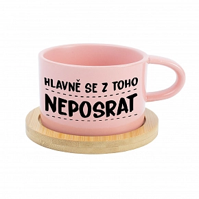 HLAVNE SA Z TOHO NEPOSRAT - ružový hrnček makronka 200 ml