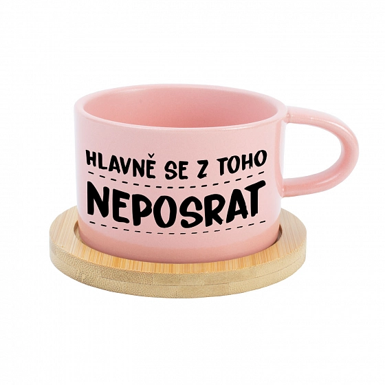 HLAVNE SA Z TOHO NEPOSRAT - ružový hrnček makronka 200 ml