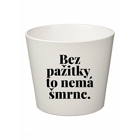 BEZ PAŽITKY TO NEMÁ ŠMRNC. - malý květináč 