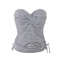 Dámsky vrchný diel plaviek Tankiny Anya Stripe SW0891 Čierno-biela - Panache