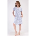 Dámské domácí šaty Nature modro-bílé - Vienetta