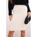 Dámska viskózová sukňa ZS5185 smotanová - Kesi