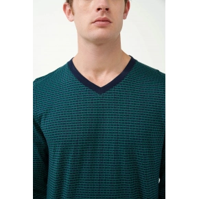 Vamp - Pánska nočná košeľa 21604 zeleno-čierna - Vamp