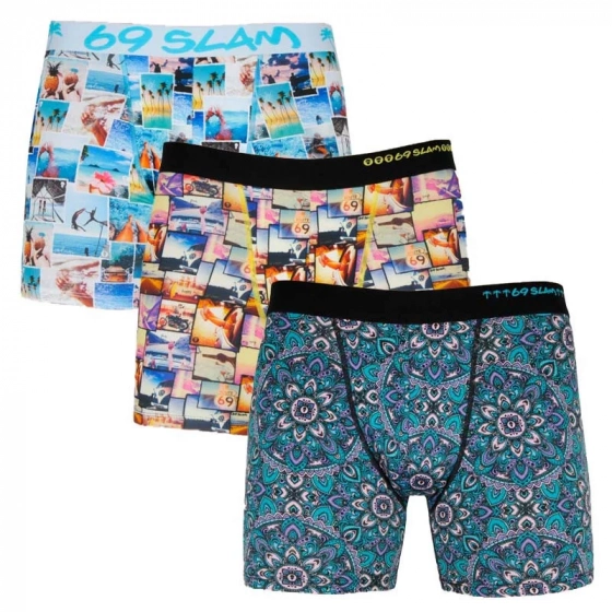 Pánske boxerky fit mix 3PACK PACMRT-PO - 69SLAM