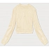 Dámska tenká krátka mikina ecru (8B938-67+132) - J.Style