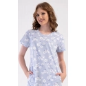 Dámské domácí šaty Nature modro-bílé - Vienetta