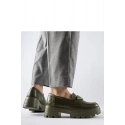 Dámské mokasíny 100-353 Khaki tmavě zelená - Solea