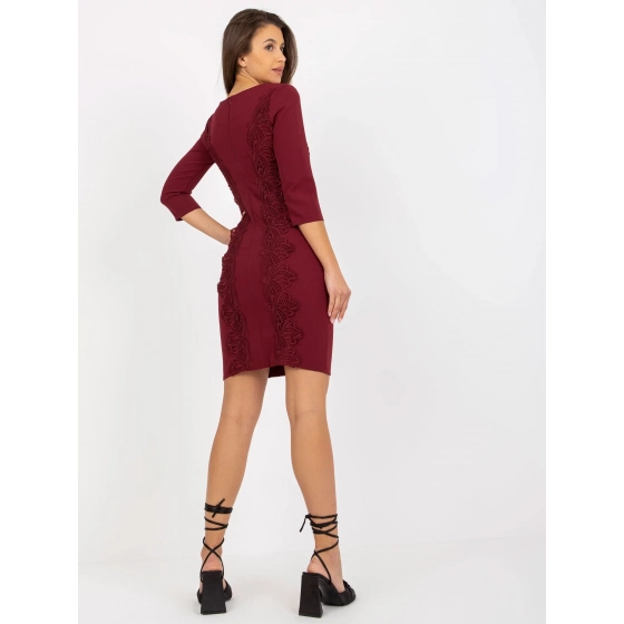 Dámske šaty LK SK 506559.47 vínové - FPrice