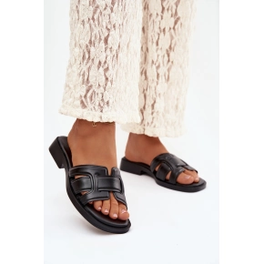 Dámske nazúvaky na nízkom podpätku 78-192A Čierne - Stephan Paris