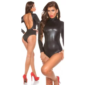 Dámske sexi body Latex Look T9270E čierne - Koucla