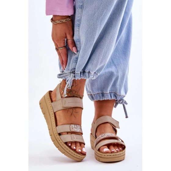 Dámské sandály 23-46011 béžové - Step in style