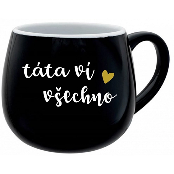 OTA VI VŠETKO - čierny keramický hrnček 300 ml