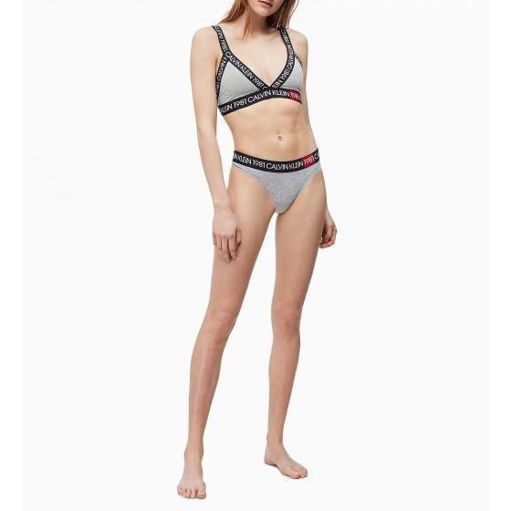 Podprsenka bez kostice QF5447E-020 sivá - Calvin Klein