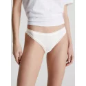 Dámske tangá Thong Bottoms Up 000QD3763E 100 biela - Calvin Klein