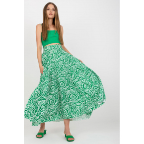 Dámska sukňa dlhá WN SD 1154.70 Zelená s bielou - Rue Paris