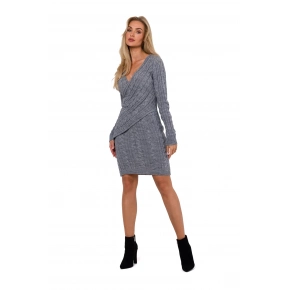 Dámske pletené šaty M773 šedé - Moe Dámske pletené šaty M773 šedé - Moe