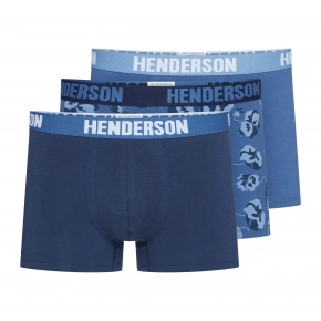Pánske boxerky 3PACK Jarl 41930-MLC Jeans modrá vzor - Henderson