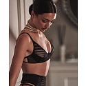 Dámsky sexy set Lune Bellis 3-Pcs Crotchless čierny - Obsessive