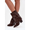 Dámske kovbojky D8259 hnedé - Sweet Shoes
