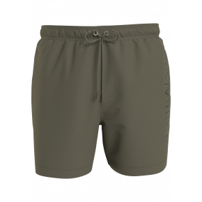 Pánske kúpacie kraťasy - KM00718 MSP - khaki - Calvin Klein