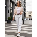 Kurtka damska skórzana bomberka SANTOL beżowa FashionStreet TY4339