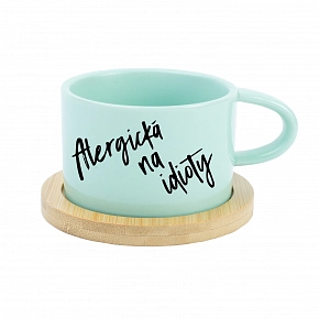 ALERGICKÁ NA IDIOTY - mint hrníček makronka 200 ml