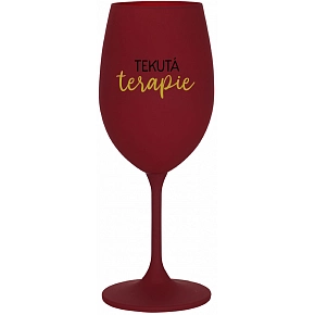 TEKUTÁ TERAPIE - bordo sklenice na víno 350 ml