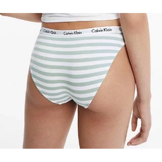 Dámske nohavičky D1618E 5XD biela/zelená - Calvin Klein