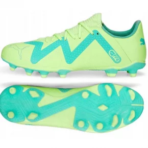 Pánske futbalové kopačky FG/AG 107187 03 Neon zelená s modrou - Puma
