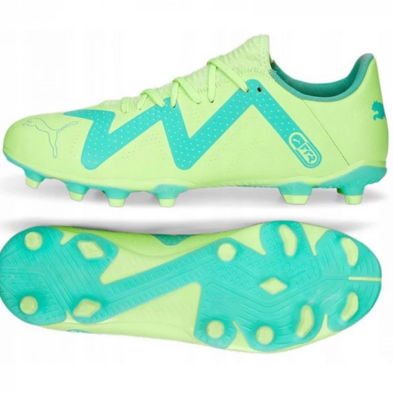 Pánske futbalové kopačky FG/AG 107187 03 Neon zelená s modrou - Puma