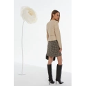 Elegantná koženková bunda JAC0400 béžová - Monnari