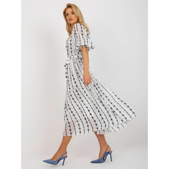 Dámske šaty LK SK 508963 1.38 Biela s čiernou - Lakerta