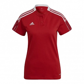 Dámske polo tričko Tiro 21 W GM7350 červené - Adidas Dámske polo tričko Tiro 21 W GM7350 červené - Adidas