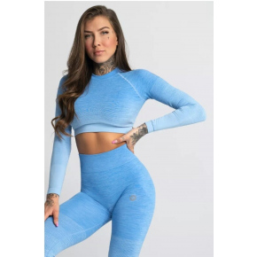 Dámsky Crop-Top s dlhým rukávom Ombre - Gym Glamour