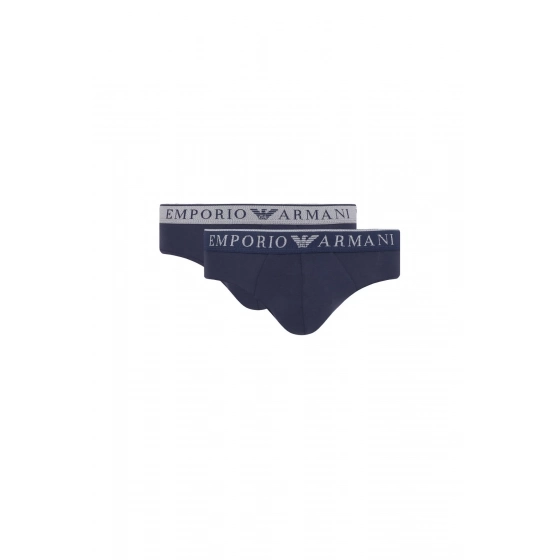 Pánske slipy 2Pack 111733 4R720 tm. modré - Emporio Armani