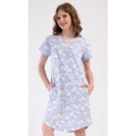 Dámské domácí šaty Nature modro-bílé - Vienetta