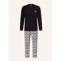 Pánske pyžamo NM2019E 6OE čierna / biela - Calvin Klein