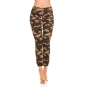 Dámske jeansy Trendy Army skinnies 0000K600-273A khaki vzor - Koucla