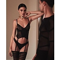 Dámsky sexi korzet Lune Bellis Corset čierny - Obsessive