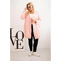 Dámska mikina Plus Size 6366 ružová - Kesi