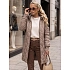 Długa kurtka damska przejściowa pikowana beżowa FashionStreet TY5866