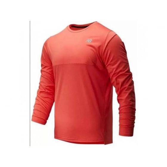 Pánske funkčné tričko s dlhým rukávom MT93182 červeno-oranžová - New Balance