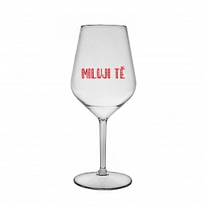 MILUJI TĚ - čirá nerozbitná sklenice na víno 470 ml MILUJI TĚ - čirá nerozbitná sklenice na víno 470 ml