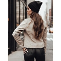Kurtka damska przejściowa skórzana SKINVEX beżowa FashionStreet TY4744
