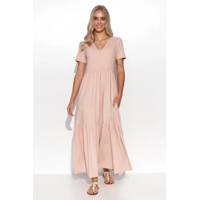 Denné šaty M549 telové - Makadamia