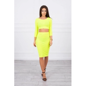 Dámsky set 9084 Neon žltá - K-Fashion