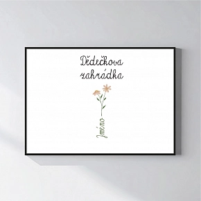 Personalizovaný magický fotoobraz v rámu - 50x70 - květinová zahrádka