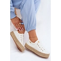 Čipkové tenisky espadrilky LCW-26-31-4326 biele - Lee Cooper